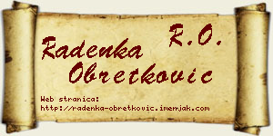 Radenka Obretković vizit kartica